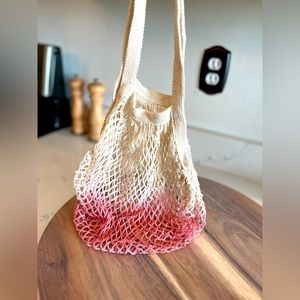 Organic Cotton Tote Bag, small mesh grocery bag.